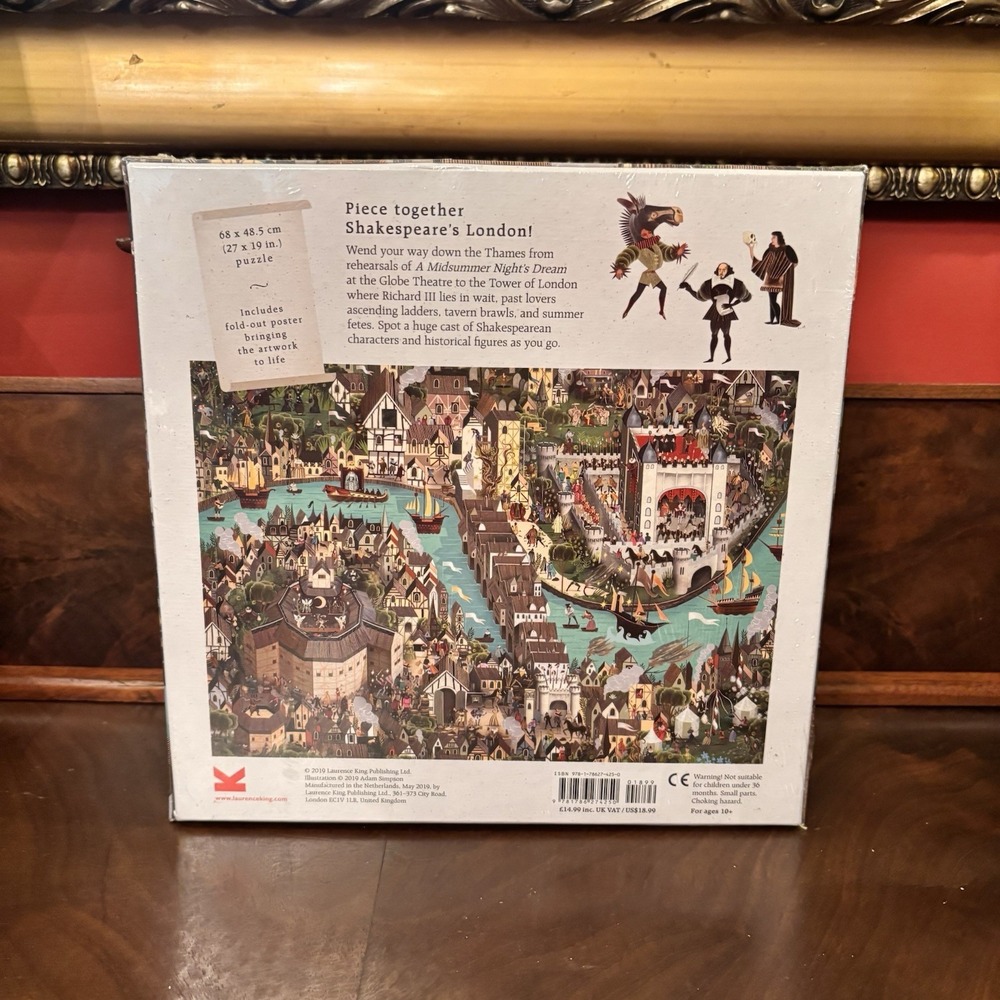 The World of Shakespeare 1000 Piece Jigsaw Puzzle Adam Simpson New Sealed - Picture 5 of 6